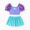 Multi-color, variant on Disney Disney Princess Toddler Girl 2pcs Ariel/Rapunzel/Belle Cosplay Puff-sleeve Top And Skirt UPF 50+ Swimsuit