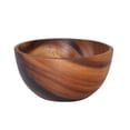 thumbnail image 1 of Bovemsi Dinnerware Household Round Wooden Fruit Salad Bowl Dinnerware Basin Container Kitchen Tool, 1 of 6