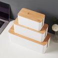 thumbnail image 3 of Decodeary Desk Box Organizer Cable Desk Storage Tough Clutters Box For Tough Cables White S, 3 of 6