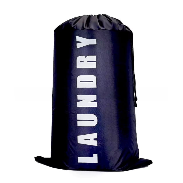 Durable Oxford Cloth Laundry & Storage Bag with Smiling Face Cartoon Print, Travel-Friendly Drawstring Design, Versatile for Clothes, Towels, Bedding – Ideal for Students, Hotels, Home Use (Black,