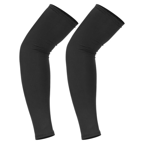 Uxcell Sun Protection Arm Sleeves for Men and Women Compression Cooling Sun Sleeves S Size 1 Pair Spandex Black