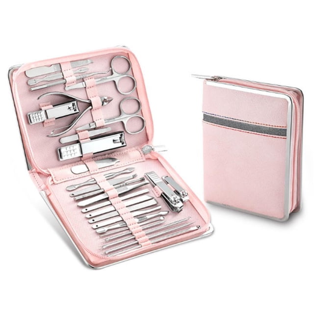 26pcs Nail Clipper Set Multifonctional Portable Nail Manucure Trimor Trimmer pour voyages à domicile