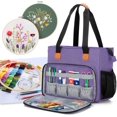 thumbnail image 1 of Embroidery Project Bag  Embroidery Kits Storage Tote (Bag Only)  Purple, 1 of 8