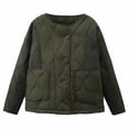 thumbnail image 1 of WRKEKC Coats for Women Solid Color Button Pocket Color Block Spliced Hoodless Long Sleeve Cotton Coat for Fall Outings, 1 of 6