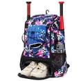 thumbnail image 1 of kurtrusly Sac de Récupération Spacieux avec Compartiments pour Chaussures pour Sac à Dos de Baseball à Réduction de Charge Couleur Fleur, 1 of 6