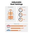 thumbnail image 2 of ORORO Heated Fleece Vest for Men with Battery, 4-Zone Heating Fleece Base Layer for Winter (Black, XL), 2 of 8
