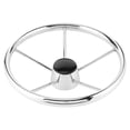 thumbnail image 3 of Spoke Steering Wheel,13‑1/2 Inch 5‑Spoke Vessel Boat Steering Wheel Steel Steering Wheel Next-Gen Design, 3 of 9
