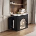 thumbnail image 2 of HORIZON Table à Manger Extensible avec 3 Rallonges Centrales Amovibles, Table Mobile Roulante Type Îlot avec Prise de Courant, Armoire Gain de Place avec Rangement pour Salle à Manger et Salon, Blanc, 2 of 22