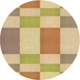 thumbnail image 1 of Ahgly Tapis Rond Lavable en Machine Intérieur Transitionnel Bronze Brun, 3 Pieds Rond, 1 of 7