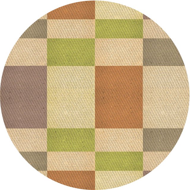 Ahgly Tapis Rond Lavable en Machine Intérieur Transitionnel Bronze Brun, 3 Pieds Rond