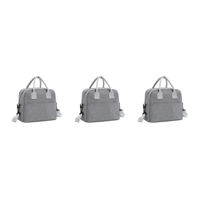 Transemion Sacs Réfrigérants à la Mode Restent Tendance Tout en Gardant les Aliments Frais et Rafraîchissants Polyester Portable avec Sangle de Devrait Gris Ensemble de 3