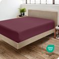 thumbnail image 4 of Bare Home Fitted Sheet - Premium 1800 Collection - Deep Pocket - Ultra-Soft Wrinkle Resistant - Queen, Burgundy, 4 of 7