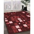 thumbnail image 3 of Ahgly Company Tapis Rectangulaire Lavable en Machine Intérieur Transitionnel Rouge Châtaigne, 4 Pieds x 6 Pieds, 3 of 7