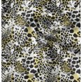 thumbnail image 1 of Soimoi Yellow Velvet Fabric Leopard Animal Skin Printed Fabric 1 Yard 58 Inch Wide, 1 of 6