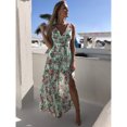 thumbnail image 4 of HAWEE Robe Décontractée à Col en V pour Femme, Été, Dos Nu, Imprimé Floral, Sans Manches, Robe Maxi pour Plage et Fête, 4 of 5