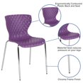 thumbnail image 2 of Lowell Contemporary Design Gray Plastic Stack Chair, 2 of 9