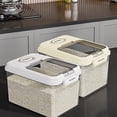 thumbnail image 1 of Vaidha Large Airtight 22Lb Rice Container Food Storage Cereal Container Pet Dog Food Container With Measuring Cup Flour Grain Container For Household, 1 of 6