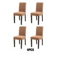 thumbnail image 3 of Ruiboury 4pack/lot Breathable Chair Covers For Dining - Ambiance Of Meals Chair Cover For Home Durable camel 1 Pc, 3 of 6