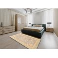 thumbnail image 4 of Ahgly Company Tapis d'Intérieur Ronds Abstraits Orientaux Bruns, 6 Pieds Rond, 4 of 6