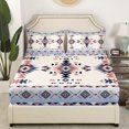 thumbnail image 3 of Erosebridal Tribal Aztec Bed Sheets Set Twin Size, Triangle Geometric Bed Sheets Twin, Bohomian Style Decor 3pcs, 3 of 7