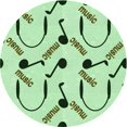 thumbnail image 1 of Ahgly Company Tapis Rond Lavable en Machine Intérieur Transitionnel Vert, 4 Pieds Rond, 1 of 7