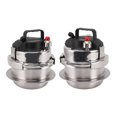 thumbnail image 1 of Stainless Steel Pressure Cooking Pot, Mini Outdoor Pressure Cooker Three Layer  for Induction Cooktop 0.8L,1.2L,1.6L, 1 of 7