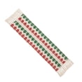 thumbnail image 2 of Boovnll Christmas Table Flags Boho Cotton Knotted Tassel Color Woven Christmas Tree Long Tablecloth Christmas Decoration Cloth Christmas Tablecloths, Christmas Decorations, 2 of 9