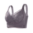 thumbnail image 1 of Women's Bralettes Full-Coverage Bra Feature V-Neck Sport Bra Style W-844 Gray 3XL, 1 of 5