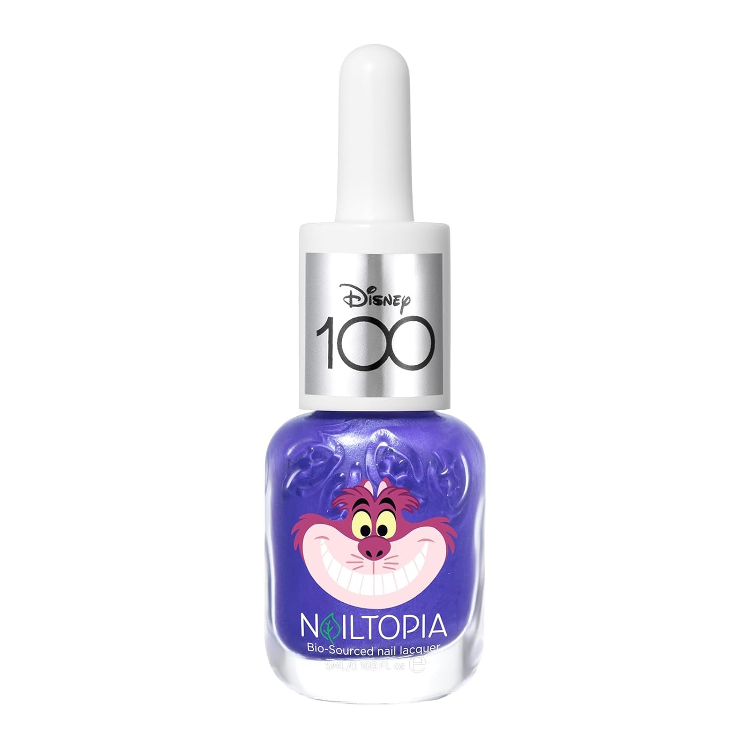 Nailtopia Bio-Sourced Chip Free Nail Lacquer Disney Collection Dumbo - Superfood-Infused Polish - Chip Resistant Formula - Quick-Dry, Long Lasting Wear - Silver - 0.169 oz
