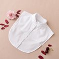 thumbnail image 1 of Maoww Women Simple Design Solid Color False Collar Girls Formal Fake Half Shirt Decorative Detachable Lapel Accessory White Stand, 1 of 8