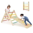 thumbnail image 1 of Costway 3-in-1 Triangular Climbing Toys Foldable & Height-adjustable Triangle Set Colorful, 1 of 9