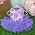thumbnail image 5 of Dvruxg Spring Summer Princess Pet Dress for Rabbits Dog Cat Cute Bunny Decor Dress Skirt Pet Costumes Apparel(Purple), 5 of 5