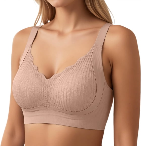 Lift Support Full Coverage Bra for Everyday Comfort with Underwire and Push Up Lift—Smooth Side Shaping and T Shirt Friendly