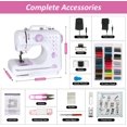 thumbnail image 2 of Sewing Machine for Beginners, Portable Mini Sewing Machine with 13 Replaceable Presser Feets, Built-in 12 Stitches, Extension Table, 39 Colors Thread, Reverse Sewing, 2 Speed Foot Pedal, Sewing Kit, 2 of 7