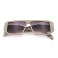 thumbnail image 1 of Womens Mod Flat Top Square Rectangle Beveled Diamond Cut Arm Plastic Sunglasses Grey - Smoke, 1 of 7