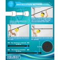 thumbnail image 4 of QILERR Tension Curtain Rod 41-75 inch Adjustable Extension Shower Curtain Rod No Drilling Heavy Duty Spring Loaded Tension Rods for Windows, Bathroom, Curtain, Room Divider, Diameter 1inch, Black, 4 of 7