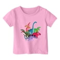thumbnail image 1 of PMVFHDE Hauts Garçons Garçon et Fille Mode Décontractée Imprimé Col Rond Ample T-Shirt à Manches Courtes Haut Rose,6-7 Ans, 1 of 3