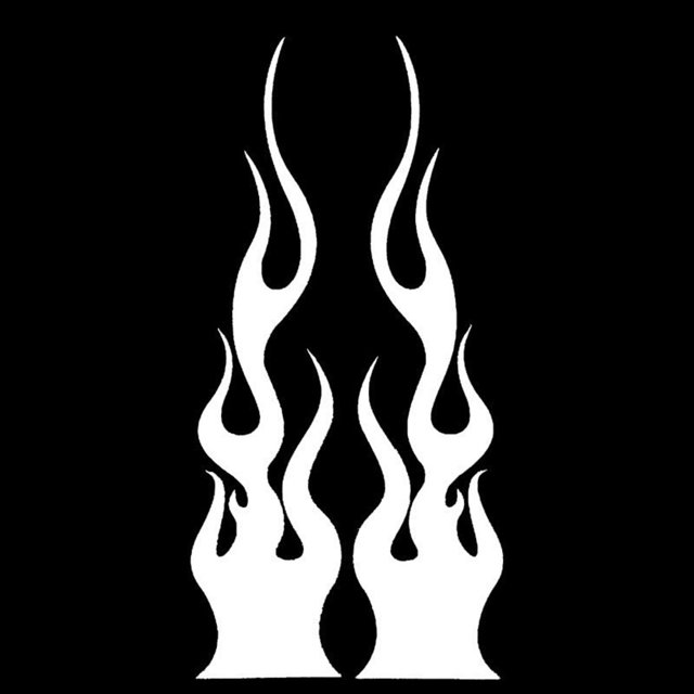 MYG Autocollant Vinyle à Flamme Bricolage Imperméable pour Voiture Moto Réservoir d'Essence Fende 15cm