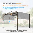 thumbnail image 3 of Outsunny 2 Pcs 16 x 4ft Pergola Shade, UV Protection Pergola Canopy, Grey, 3 of 10