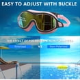 thumbnail image 4 of Sale Today Clearance! Adult Waterproof Large Frame Swimming Goggles With PC Lenses Against-Fogs Coating Silicone Fits For Comfortion And Training, 4 of 6