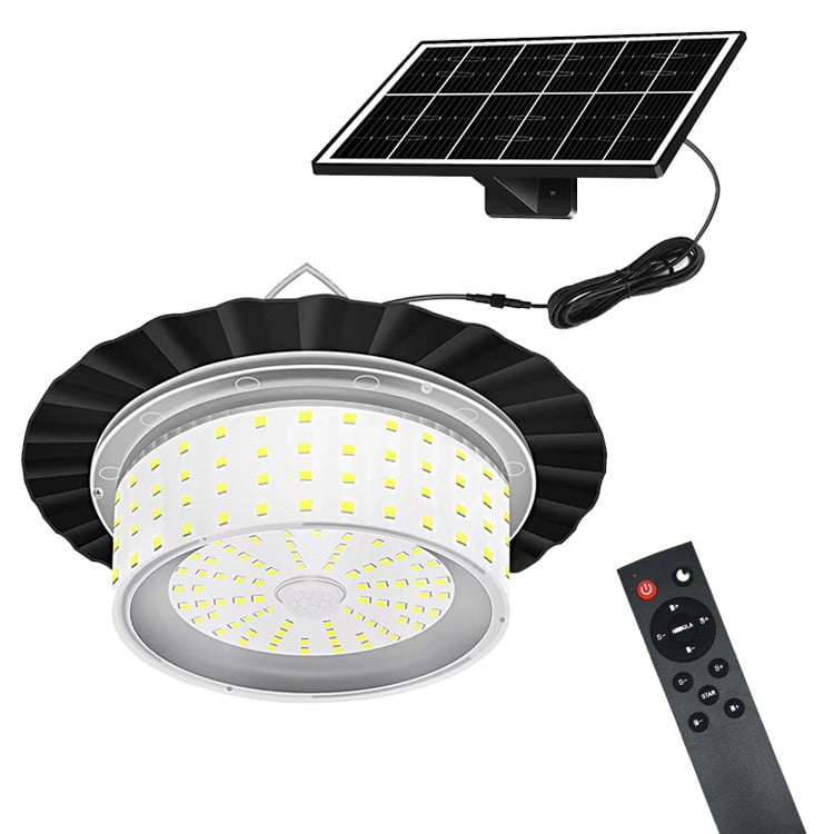 Herunwer Solar-Powered 244 Light Ring Pendant, Outdoor Garden Patio and Gazebo String Lights