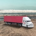 thumbnail image 3 of 1:48 Scale Alloy Container Truck Die Model Metal Sound Light Effects Realistic Detailing Functional Steering Opening Doors for Collectors Display, 3 of 3