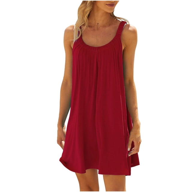 Pompotops Robe de Plage pour Femme, Paréo de Bikini, Tenue de Plage, Décontractée, Vacances, Courte, d'Été, Dos Nu