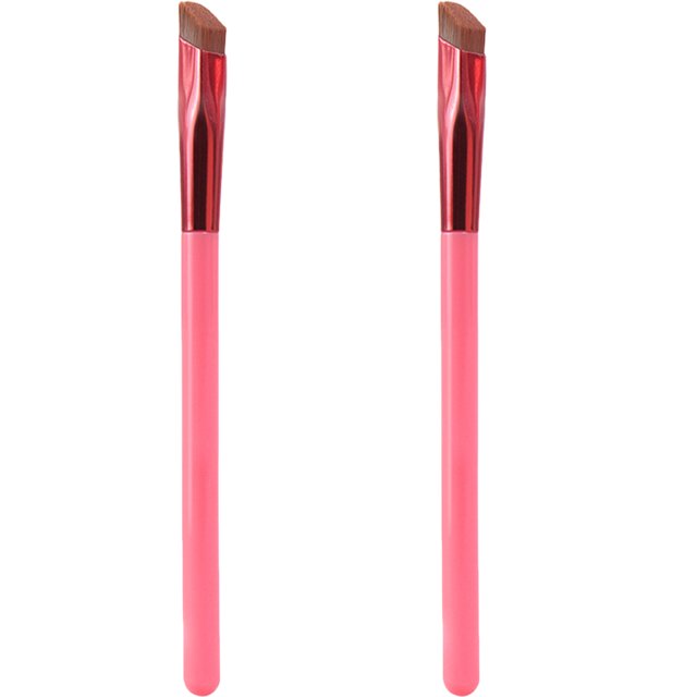 Shisuyan 2Pcs Makeup Brushes for Eyebrow Makeup with Artificial Fiber Pink
