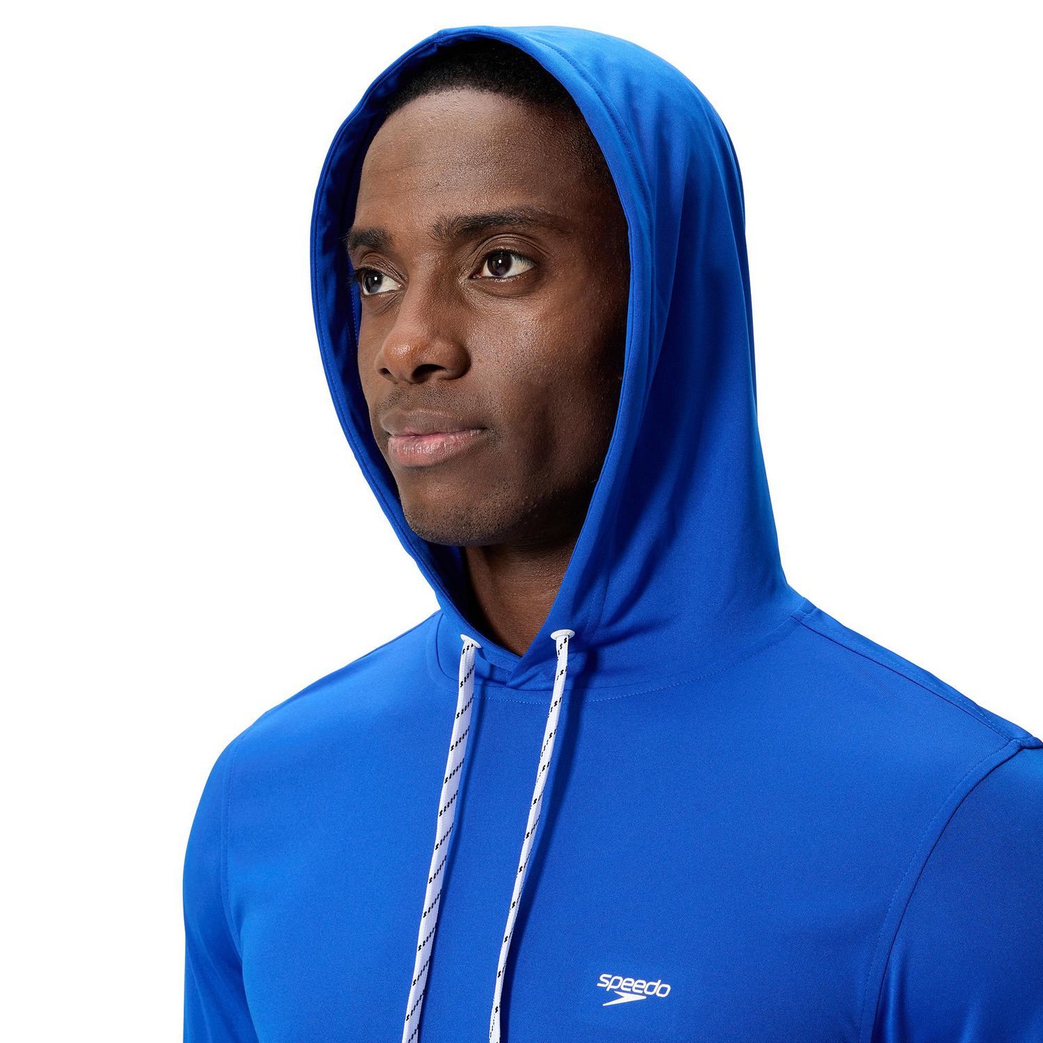 Haut à capuchon de bain manches longues couleur unie Speedo pour hommes