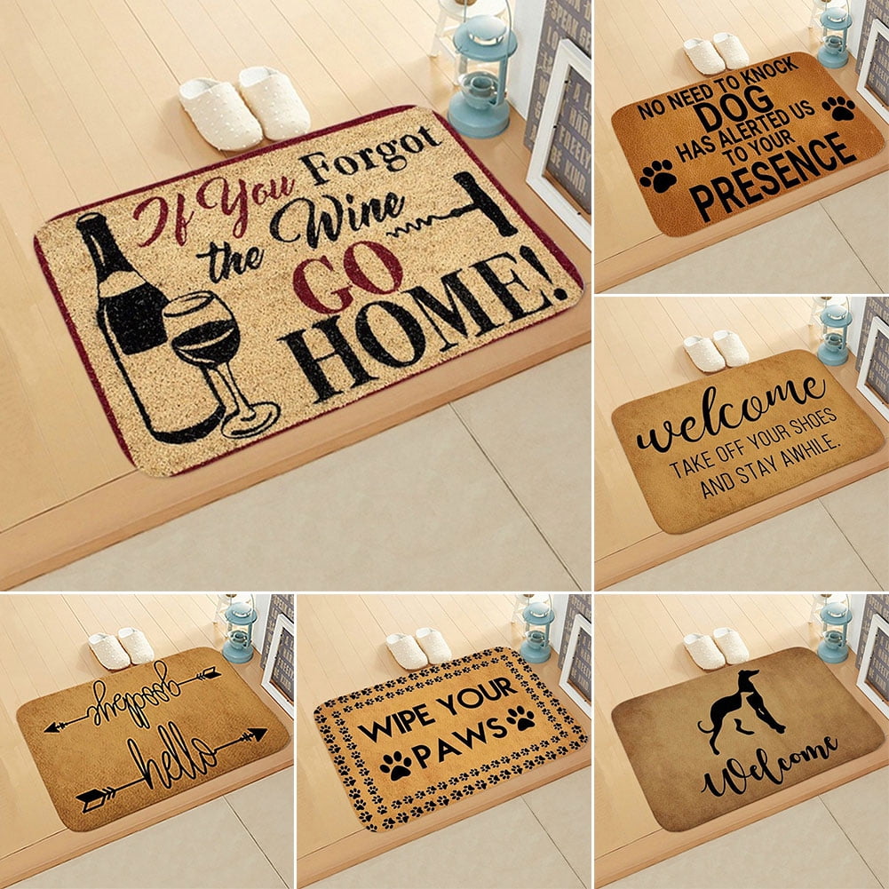 Cheers Welcome Sweet Home Letter Non-slip Water Absorption Door Mat Carpet Floor Decor