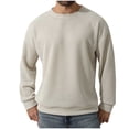 thumbnail image 1 of LOVZFMLL Vestes pour Hommes Décontractées Sport Manches Longues Couleur Unie Col Ras du Cou Chandail Chandail Base, 1 of 8