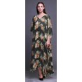 thumbnail image 2 of Bimba Robe Longue Caftan Maxi à Fleurs, Sortie de Plage, Maillot de Bain, Couvre-Maillot, Kaftan pour Femmes-P-L, 2 of 5