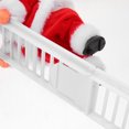 thumbnail image 2 of Musical Electric Santa Plush Doll Santa Climbing Ladder with Santa Claus Doll Christmas Gift, 2 of 8