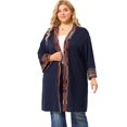 thumbnail image 4 of GRACE & GRANDEUR Women's Plus Size Color Contrast 3/4 Sleeves Open Front Cardigan, 4 of 7